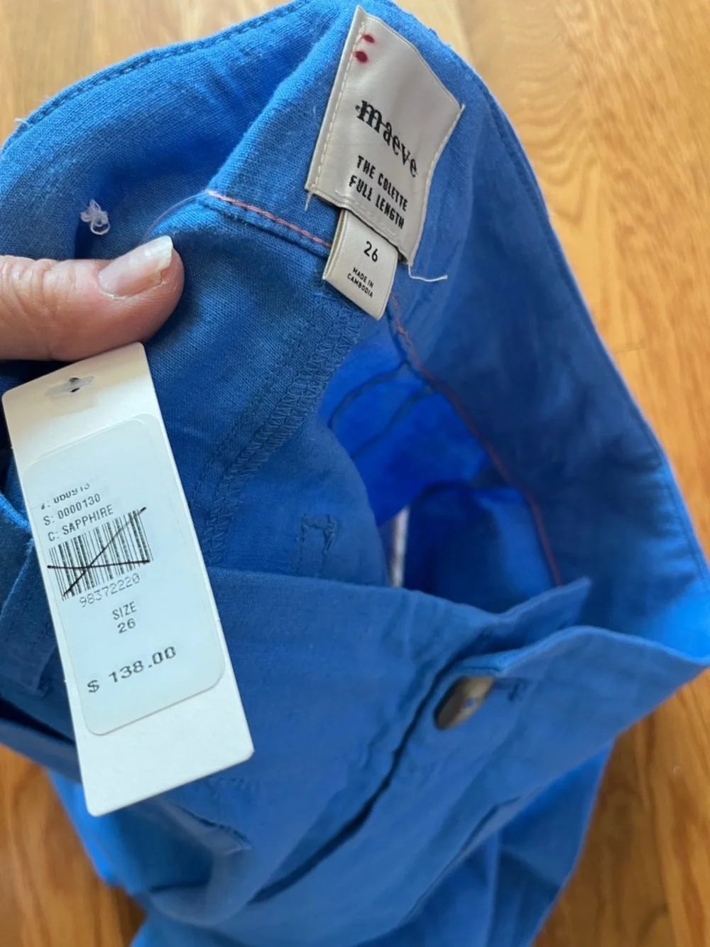 Anthropologie x Maeve Colette Linen Edition Full Length Size 28 NWT READ - Picture 11 of 12